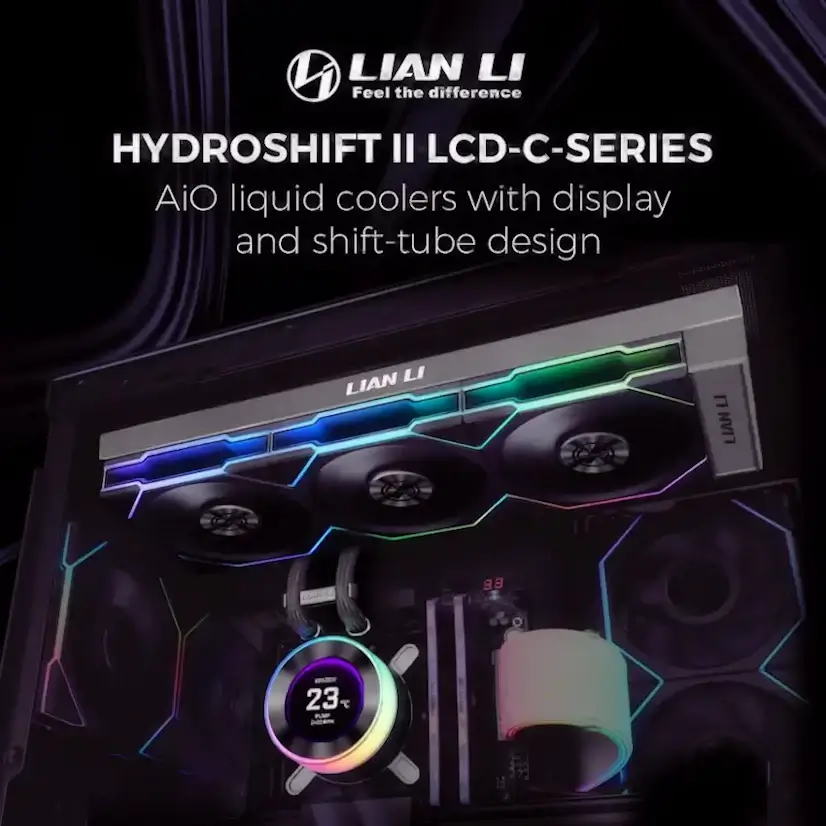 Montaje Refrigeración Líquida LIAN LI Hydroshift II LCD Gaming PC El Vellón